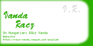 vanda racz business card