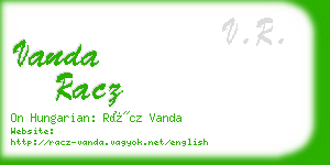 vanda racz business card